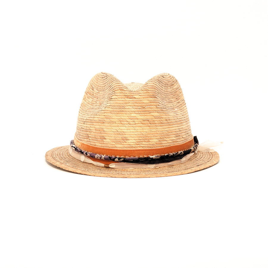 Natural Palm Fedora - Palm Straw Hat