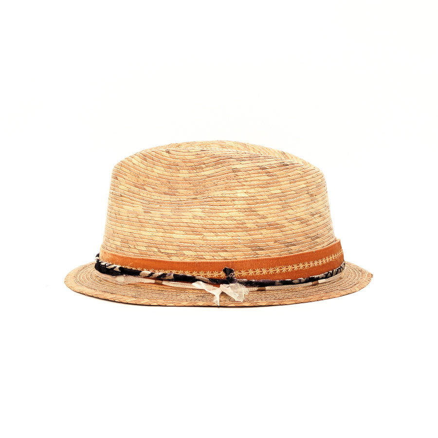 Natural Palm Fedora - Palm Straw Hat