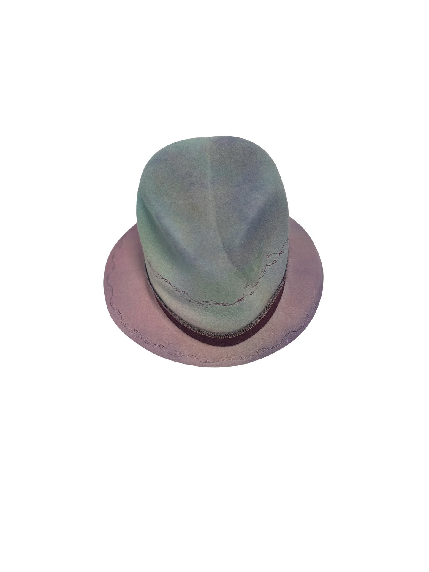 Hand dyed Asymmetrical- Milliner style hat