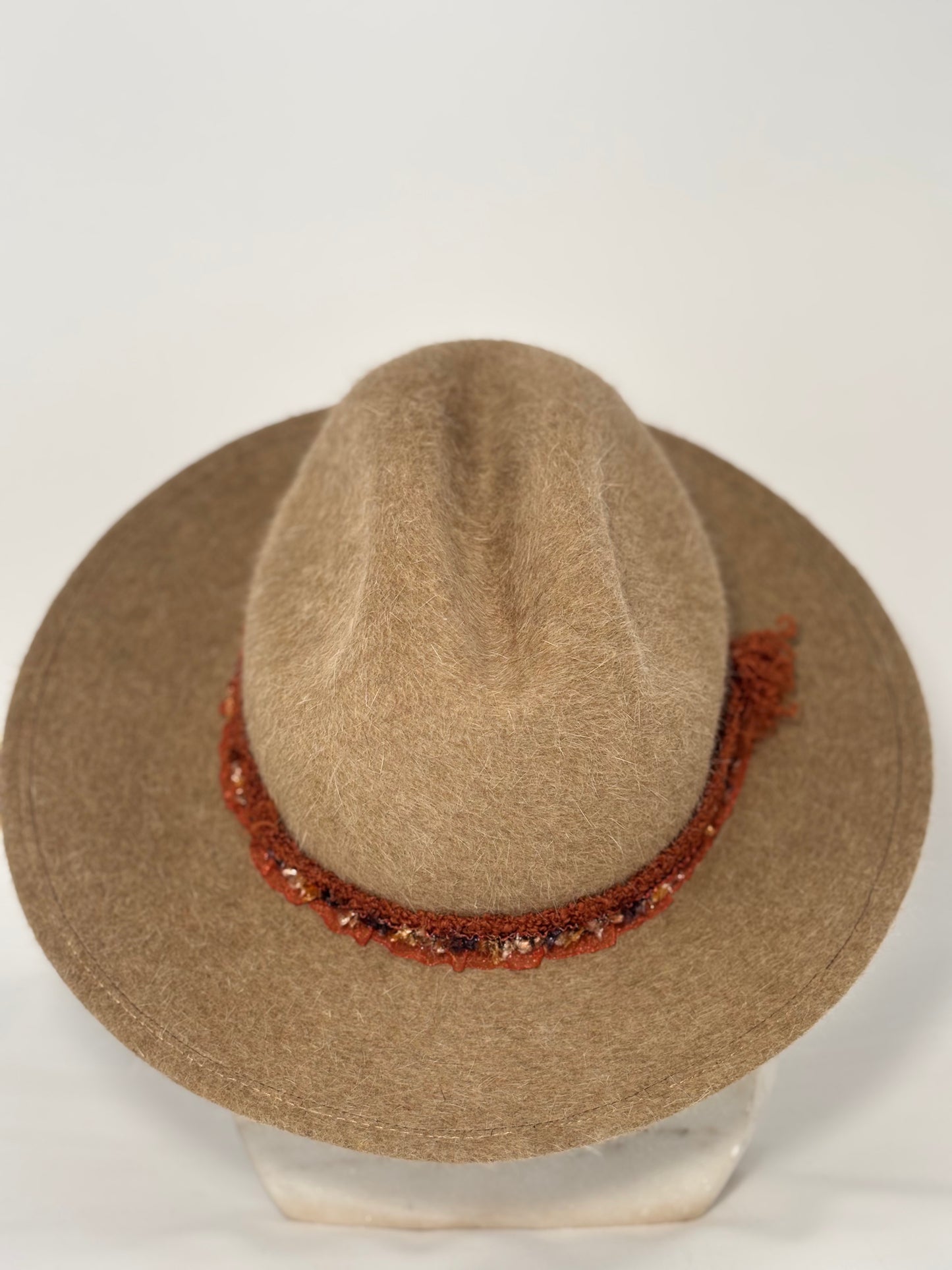 Beige Fuzzy Asymmetrical - Milliner Felt