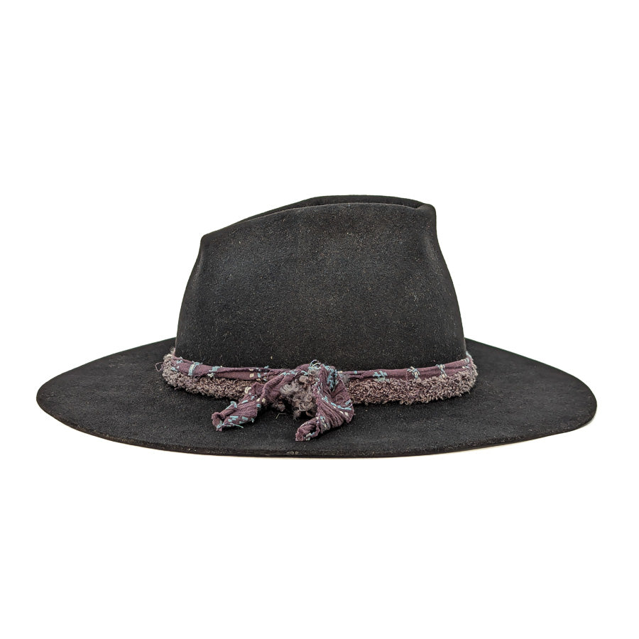 Black Pinched - Custom Felt Hat