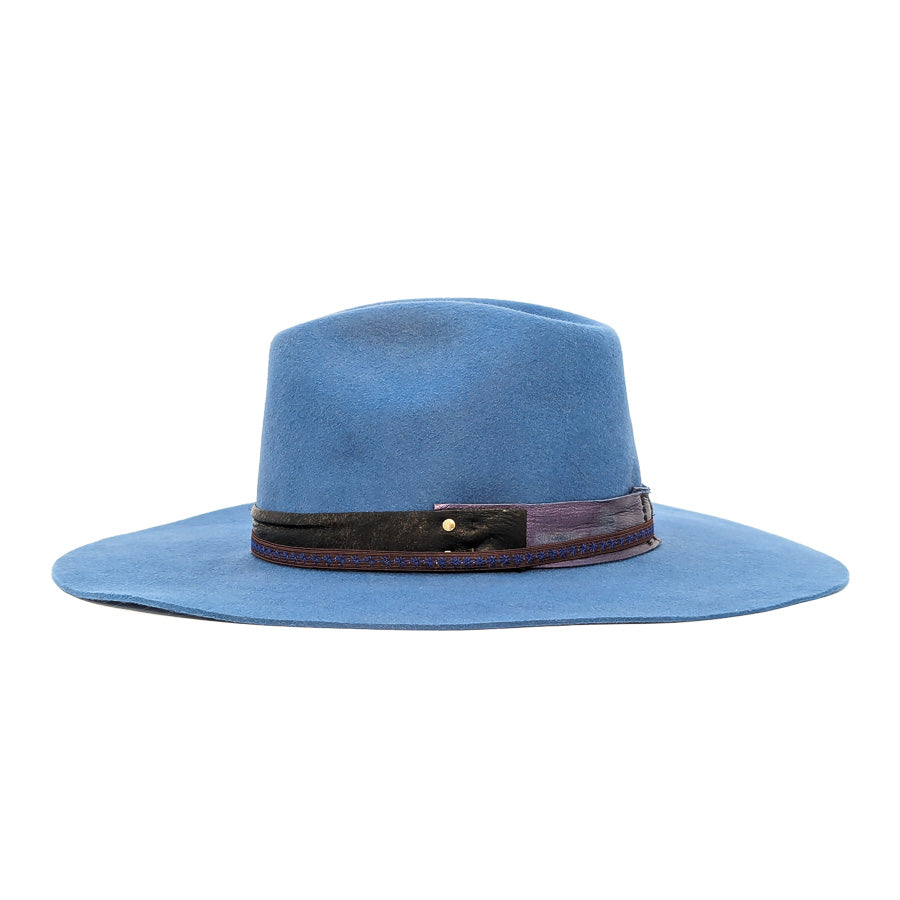 Slate Blue Pinched - Custom Felt Hat