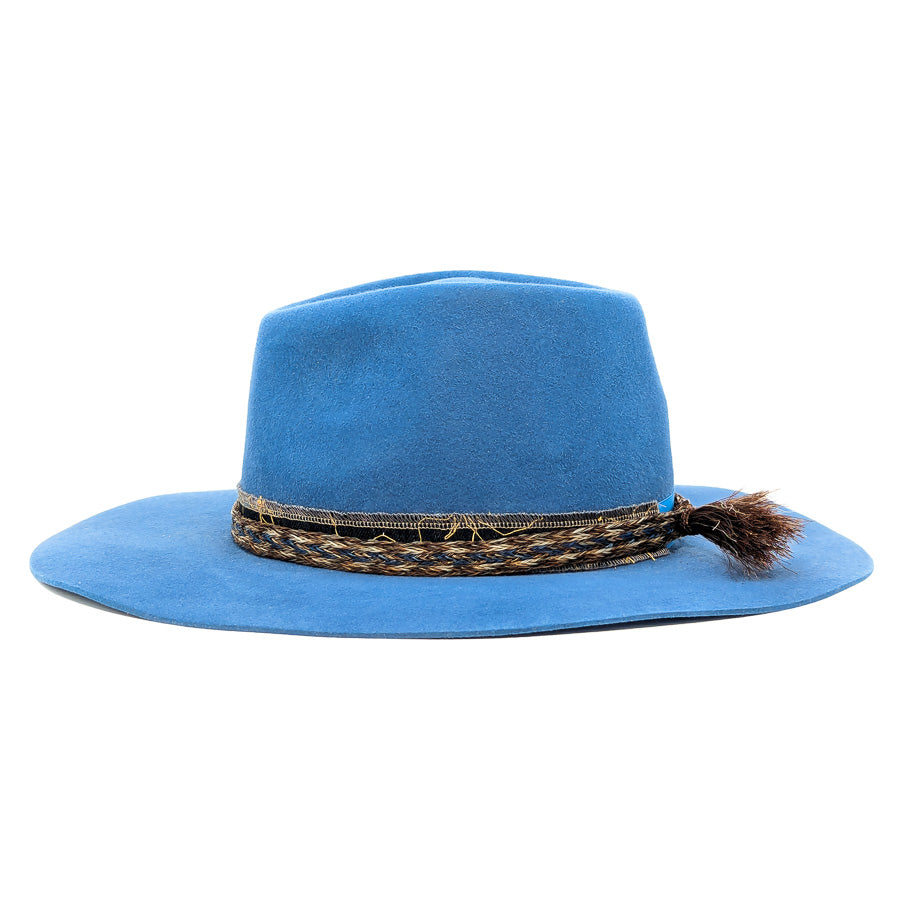Slate Blue Teardrop  - Custom Felt Hat