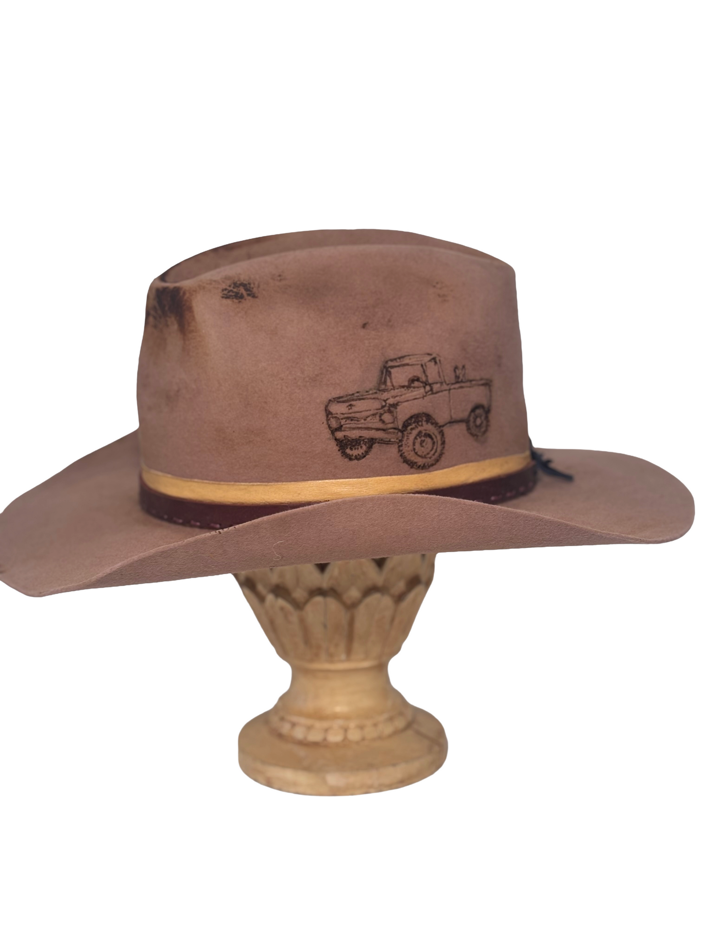 Rosey Truck- Handmade Felt Hat