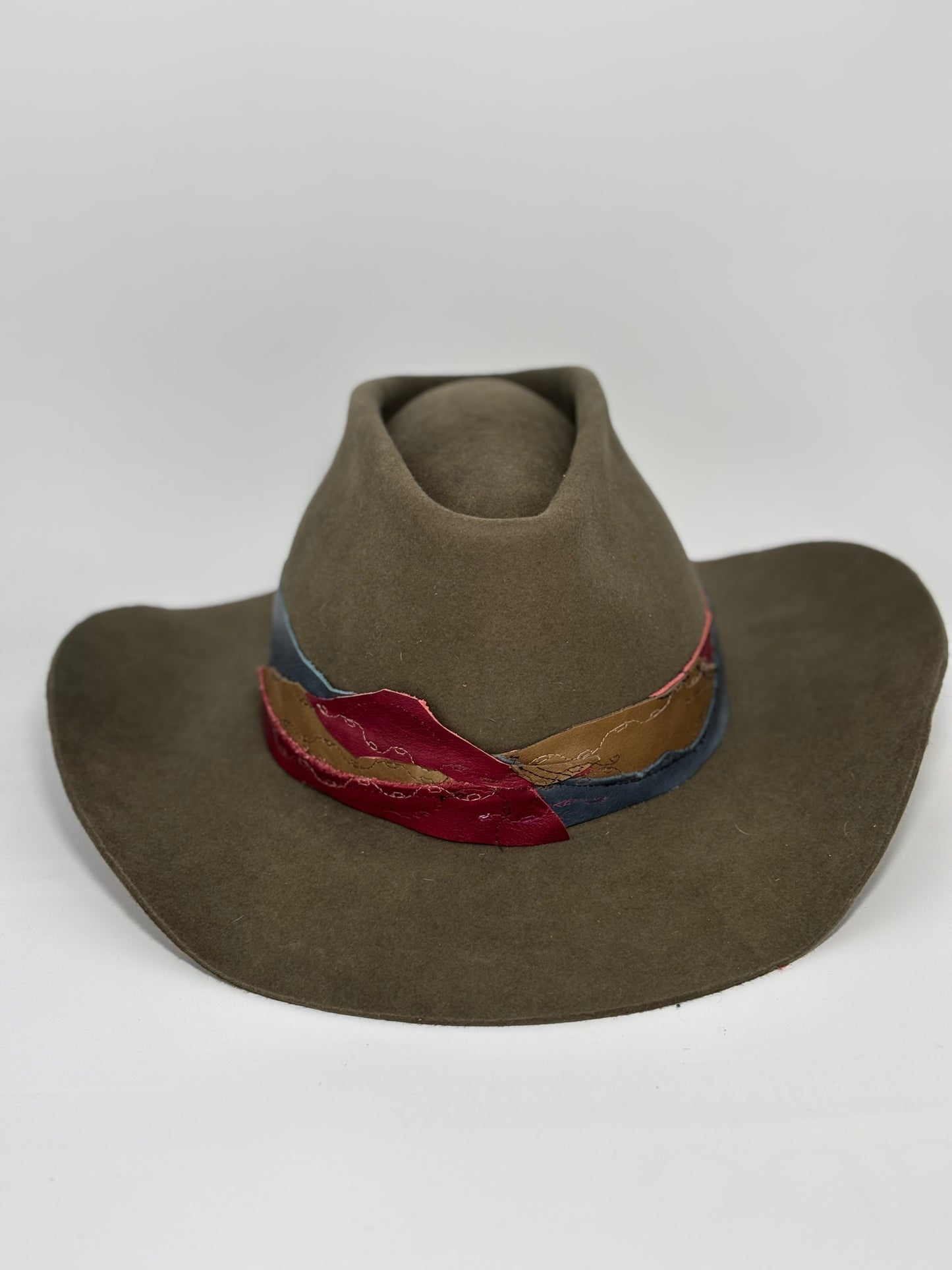 Olive Pinched- Custom Felt Hat