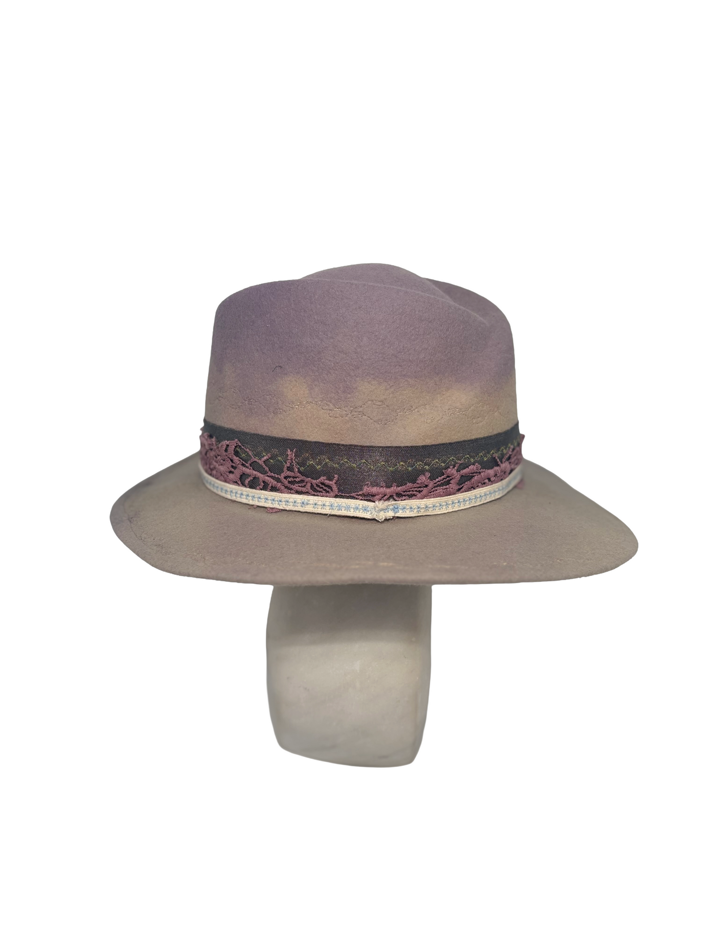 Asymmetrical Hand-dyed- Custom Milliner Hat