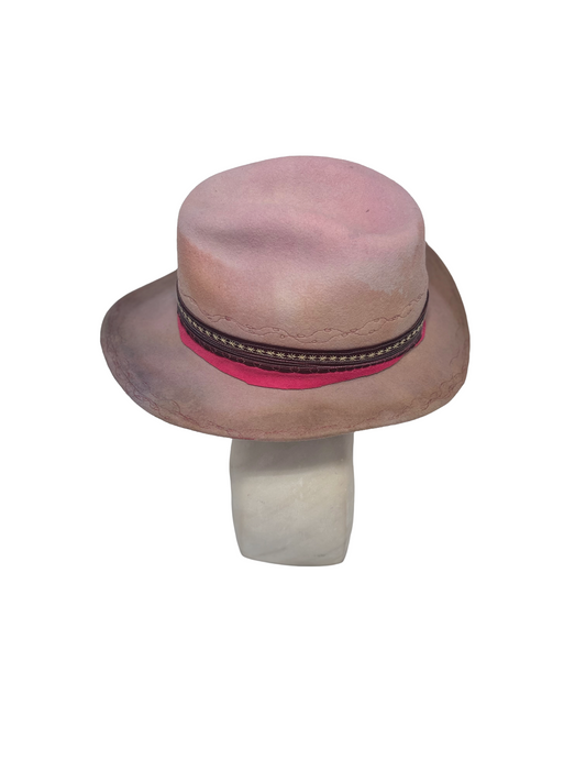 Asymmetrical Hand dyed Milliner Style Hat