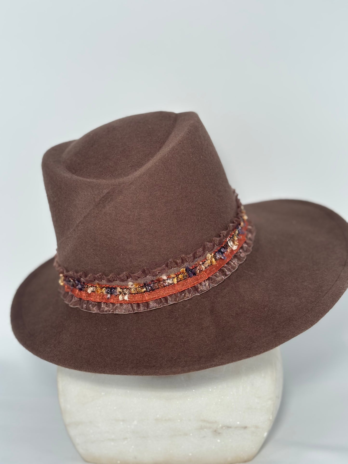 Brown Asymmetrical - Milliner Felt