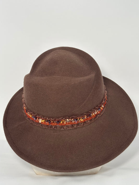 Brown Asymmetrical - Milliner Felt