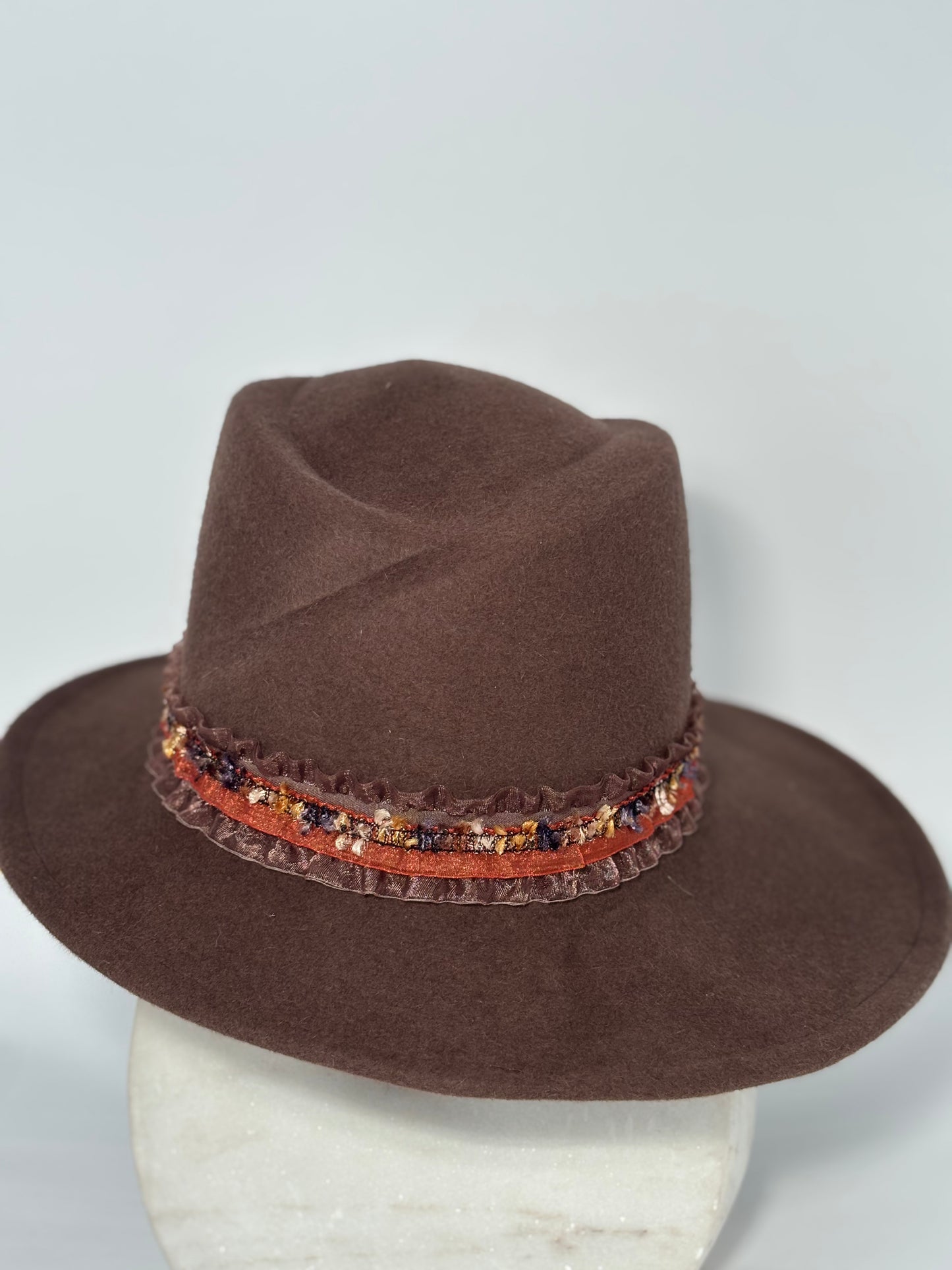Brown Asymmetrical - Milliner Felt