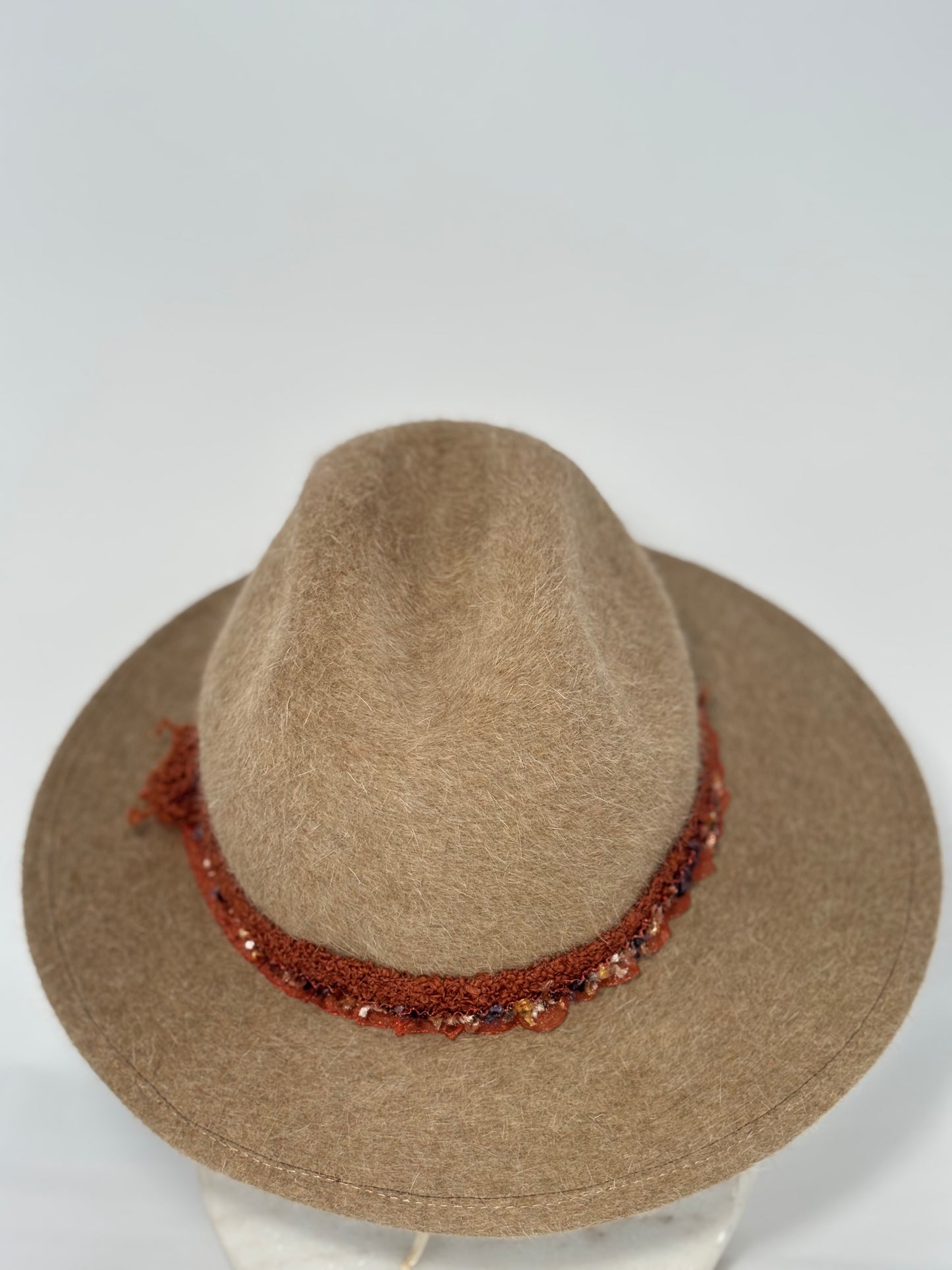 Beige Fuzzy Asymmetrical - Milliner Felt