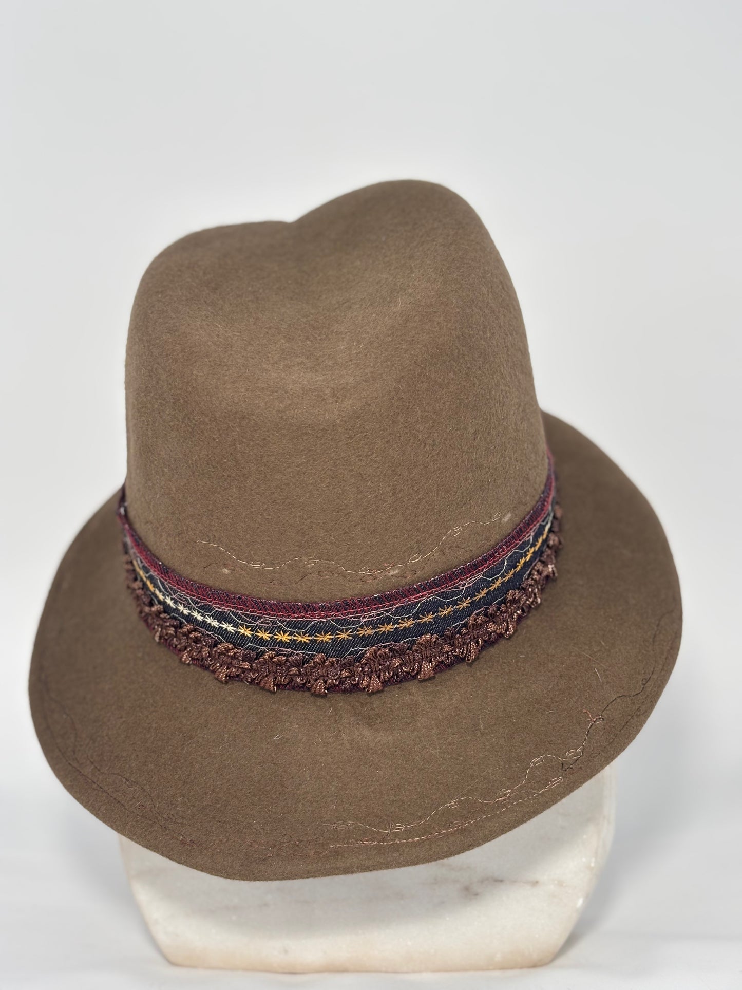 Olive Asymmetrical - Milliner Felt