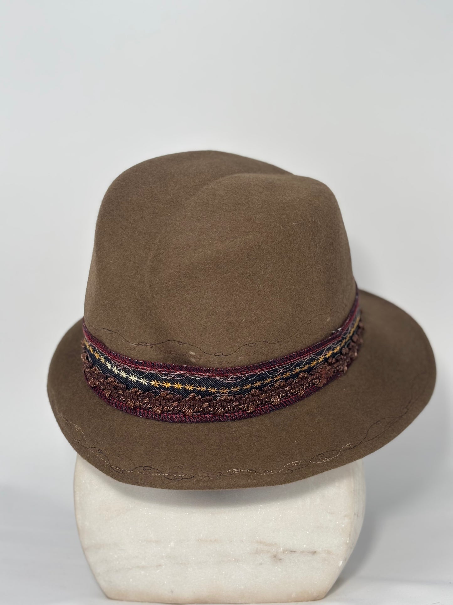 Olive Asymmetrical - Milliner Felt