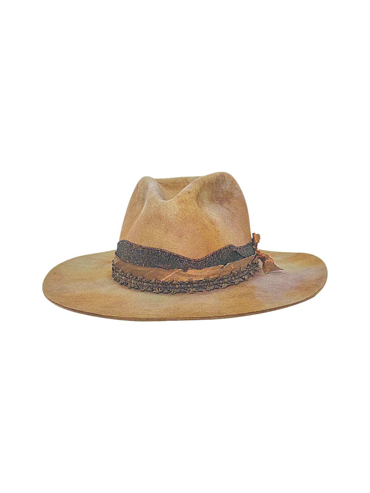 Burnt Copper Pinched- Custom Felt Hat