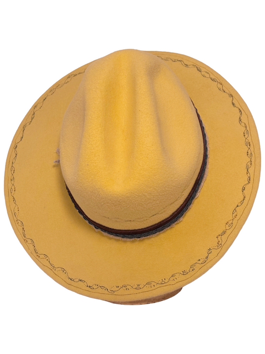 Butter Asymmetrical- Custom Felt Hat